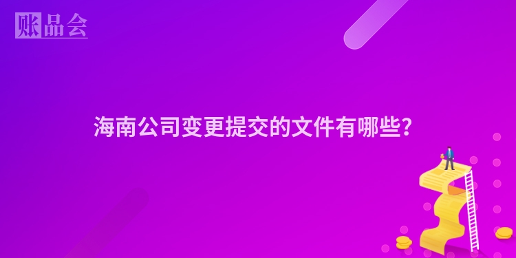 海南公司变更提交的文件有哪些？